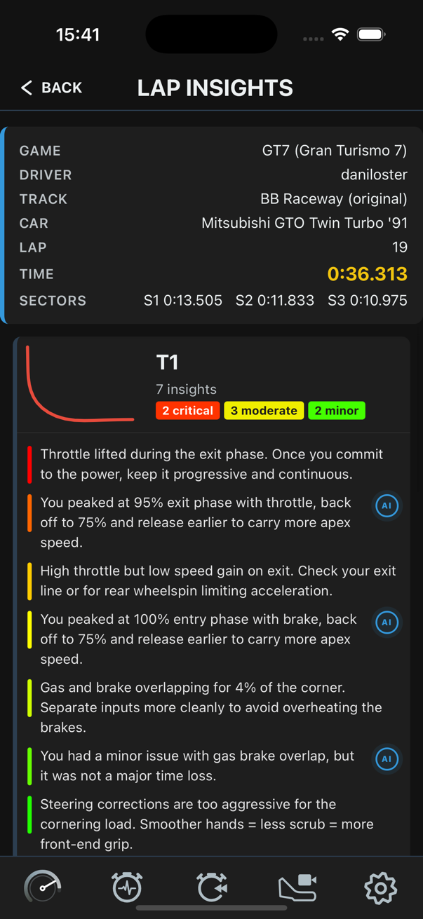 AI coach insights for T1 corner